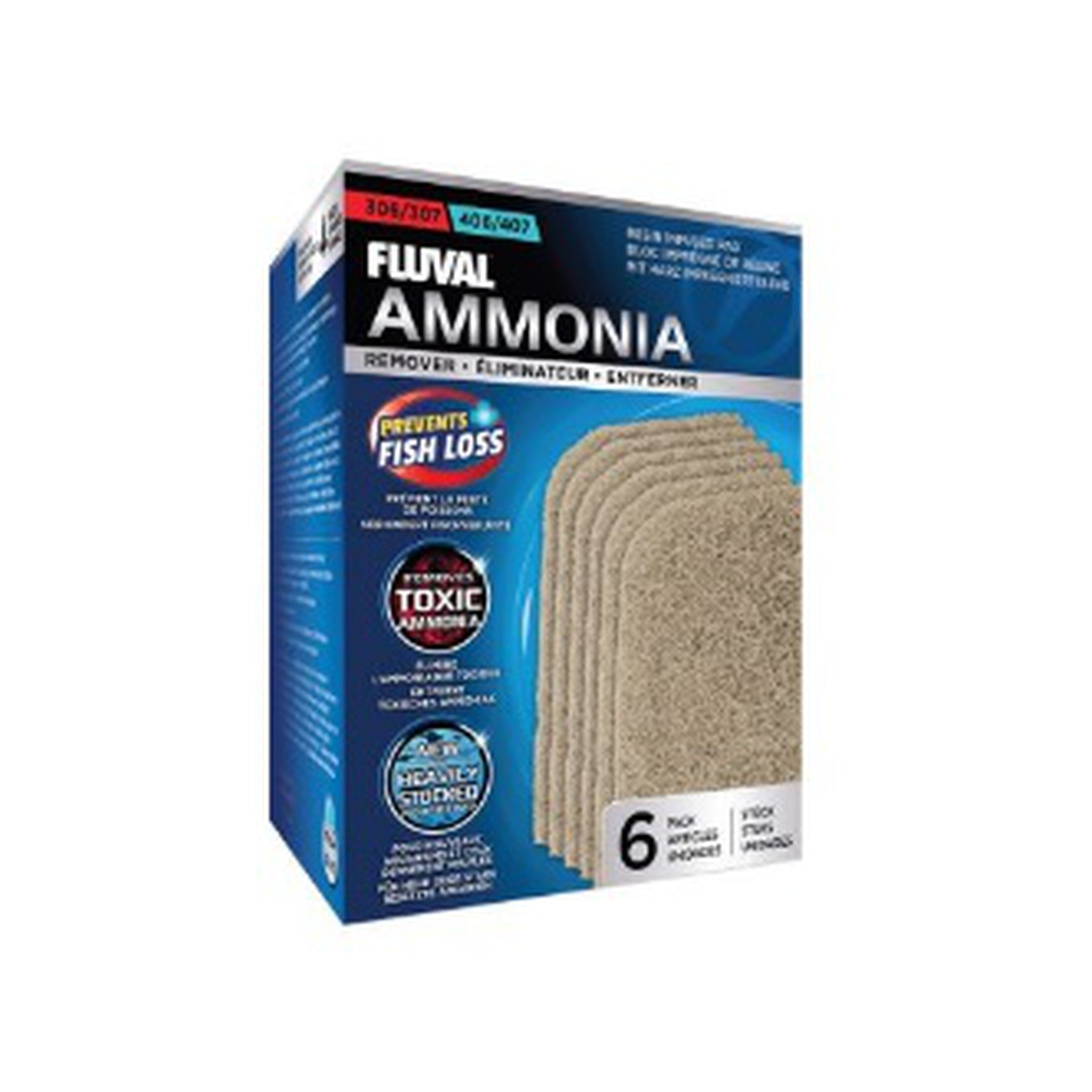 Fluval Ammonia Remover Pads 307/407 6 Pack - Biotope Lebanon